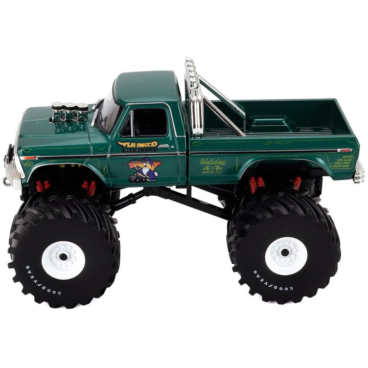 GREENLIGHT FORD USA F-250 PICK-UP MONSTER THUMPER TRUCK 1975 - GREEN 1/43