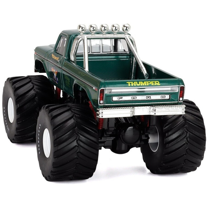GREENLIGHT FORD USA F-250 PICK-UP MONSTER THUMPER TRUCK 1975 - GREEN 1/43