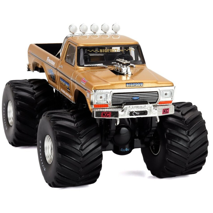 GREENLIGHT FORD USA F-250 PICK-UP MONSTER BIGFOOT TRUCK 1979 - GOLD 1/43
