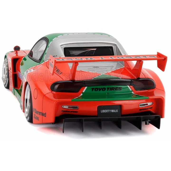 GT SPIRIT MAZDA RX-7 (FD3S) LB WORKS SUPER SILHOUETTE 787B N 55 LIVERY 2024 - ORANGE GREEN 1/18