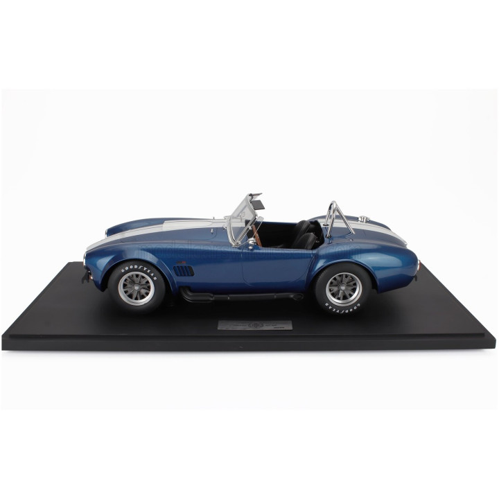 GT SPIRIT FORD USA SHELBY COBRA 427 S/C SPIDER OPEN 1967 - CON VETRINA - WITH SHOWCASE - BLUE WHITE 1/8