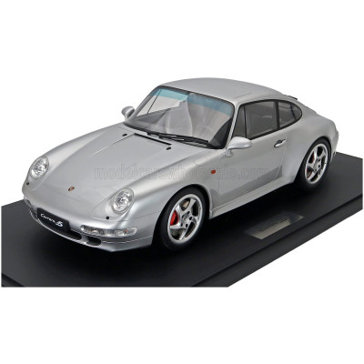 GT SPIRIT PORSCHE 911 993 CARRERA 4S COUPE 1995 - CON VETRINA - WITH SHOWCASE - SILVER 1/8