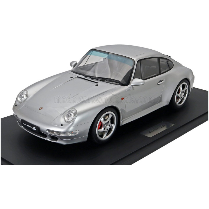 GT SPIRIT PORSCHE 911 993 CARRERA 4S COUPE 1995 - CON VETRINA - WITH SHOWCASE - SILVER 1/8