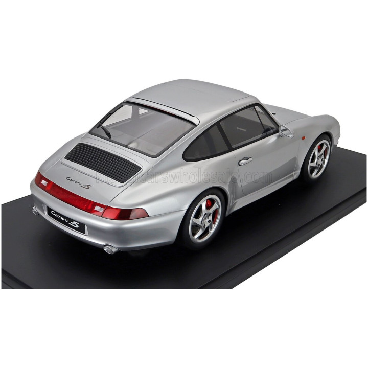 GT SPIRIT PORSCHE 911 993 CARRERA 4S COUPE 1995 - CON VETRINA - WITH SHOWCASE - SILVER 1/8