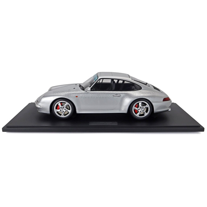 GT SPIRIT PORSCHE 911 993 CARRERA 4S COUPE 1995 - CON VETRINA - WITH SHOWCASE - SILVER 1/8