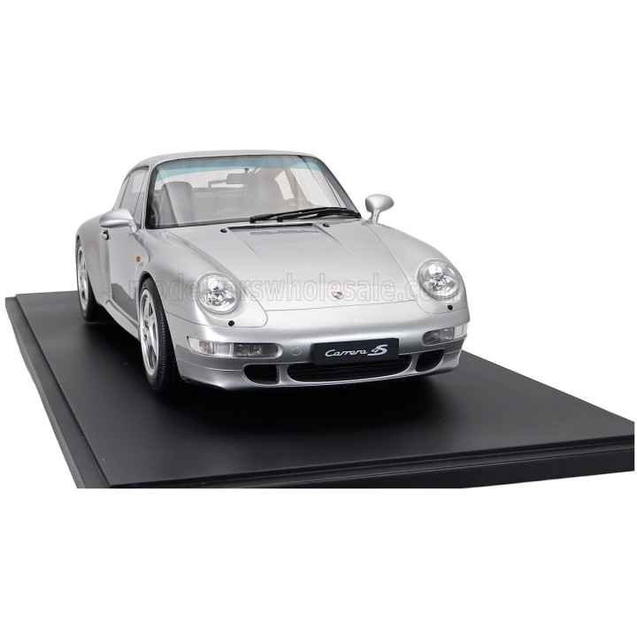 GT SPIRIT PORSCHE 911 993 CARRERA 4S COUPE 1995 - CON VETRINA - WITH SHOWCASE - SILVER 1/8