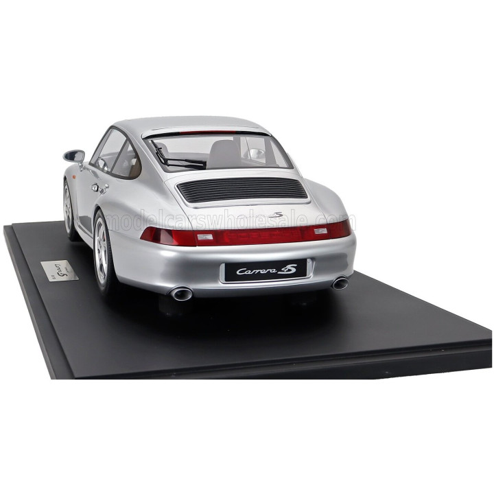 GT SPIRIT PORSCHE 911 993 CARRERA 4S COUPE 1995 - CON VETRINA - WITH SHOWCASE - SILVER 1/8