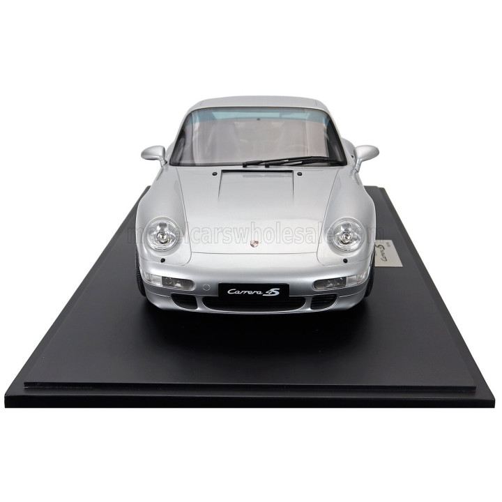 GT SPIRIT PORSCHE 911 993 CARRERA 4S COUPE 1995 - CON VETRINA - WITH SHOWCASE - SILVER 1/8