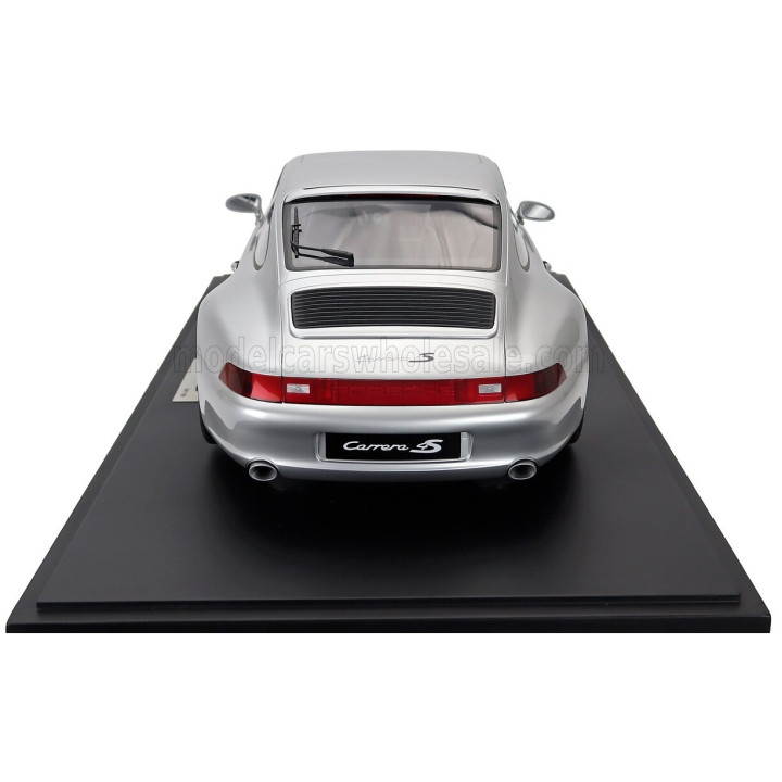 GT SPIRIT PORSCHE 911 993 CARRERA 4S COUPE 1995 - CON VETRINA - WITH SHOWCASE - SILVER 1/8
