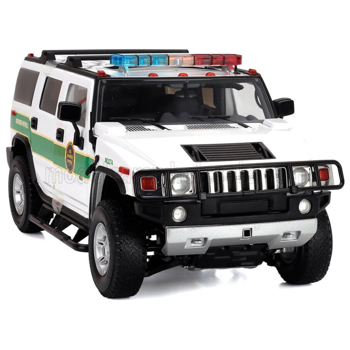 HIGHWAY61 HUMMER H2 BORDER PATROL POLICE 2006 - WHITE GREEN 1/18