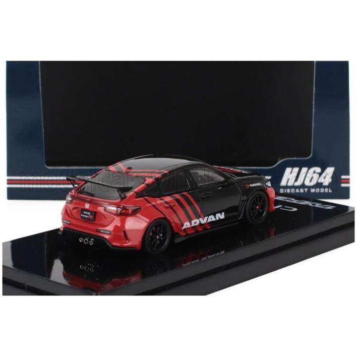IGNITION MODEL HONDA CIVIC TYPE-R (FL5) ADVAN 2020 - BLACK RED 1/64