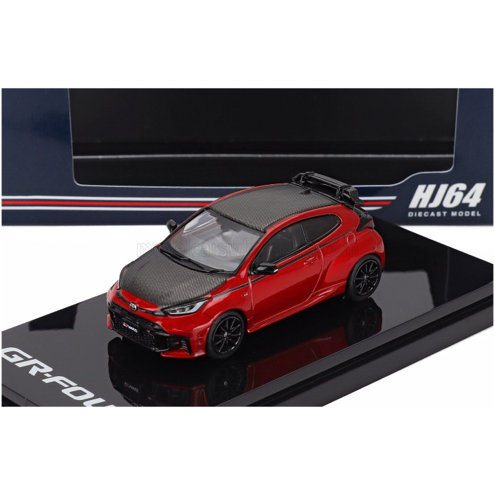 IGNITION MODEL TOYOTA YARIS GR RZ HIGH PERFORMANCE 2024 - RED MET GREY 1/64