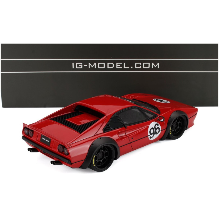 IGNITION MODEL FERRARI 308 LBWK N 96 LIBERTY WALK 1982 - RED BLACK 1/18