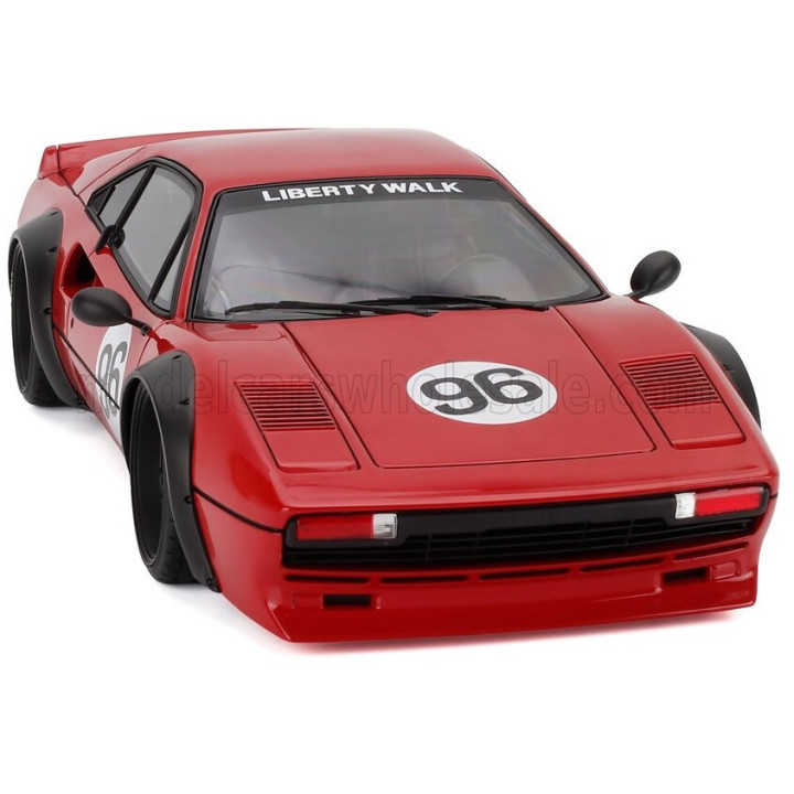 IGNITION MODEL FERRARI 308 LBWK N 96 LIBERTY WALK 1982 - RED BLACK 1/18