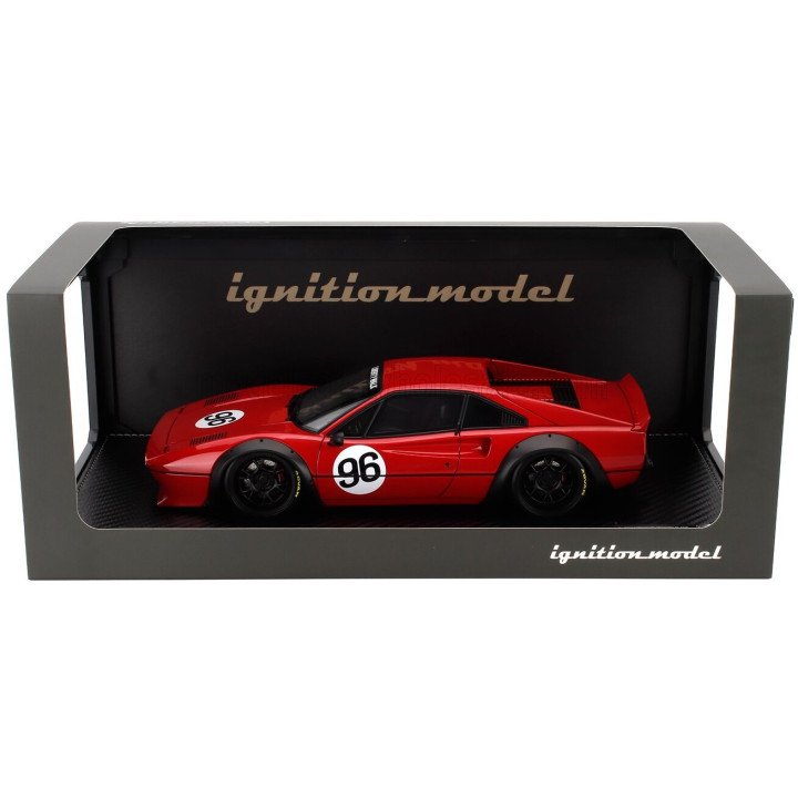 IGNITION MODEL FERRARI 308 LBWK N 96 LIBERTY WALK 1982 - RED BLACK 1/18