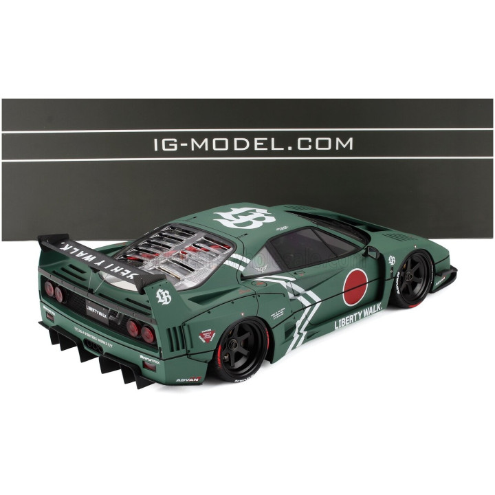 IGNITION MODEL FERRARI F40 LBWK LIBERTY WALK 1987 - MATT GREEN 1/18