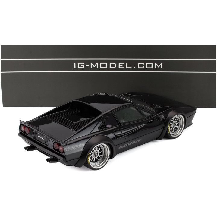 IGNITION MODEL FERRARI 308 LBWK LIBERTY WALK ADVAN 1982 - BLACK 1/18
