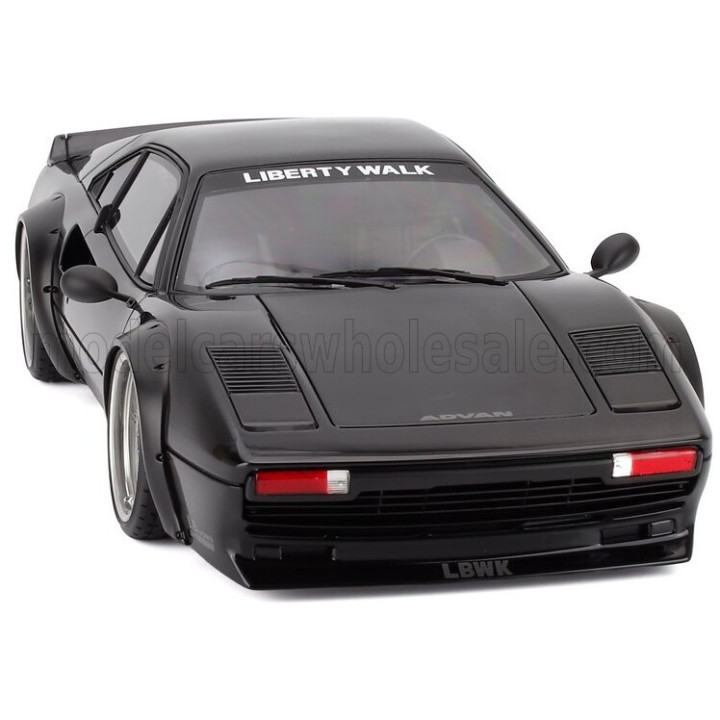 IGNITION MODEL FERRARI 308 LBWK LIBERTY WALK ADVAN 1982 - BLACK 1/18