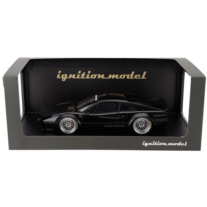 IGNITION MODEL FERRARI 308 LBWK LIBERTY WALK ADVAN 1982 - BLACK 1/18