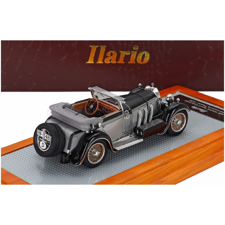 ILARIO MODEL MERCEDES BENZ 720SS sn35340 KAROSSERIE PAPLER SPORT CABRIOLET OPEN 1932 - SILVER BLACK 1/43