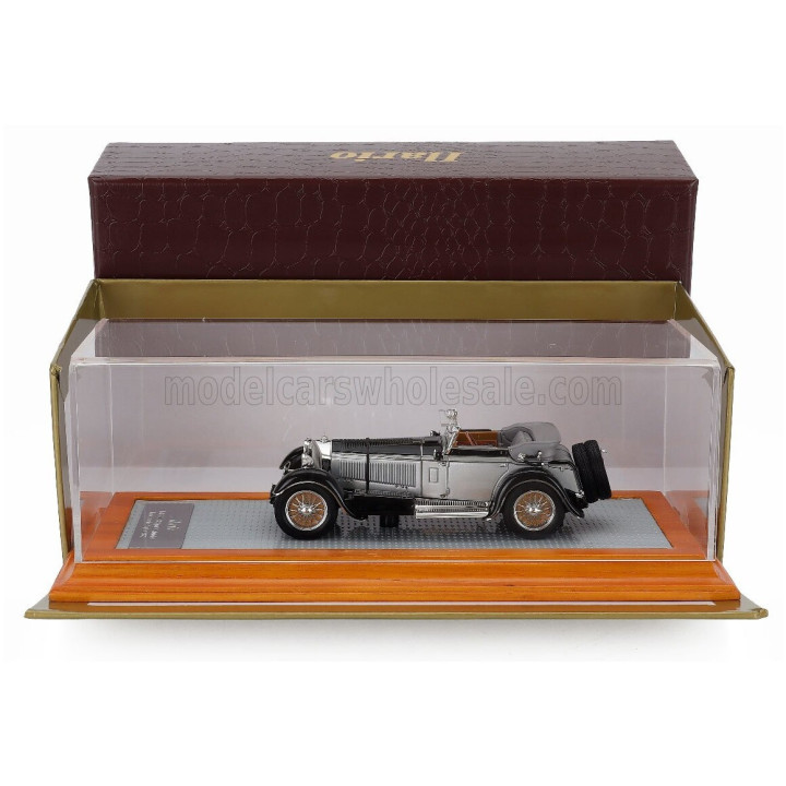 ILARIO MODEL MERCEDES BENZ 720SS sn35340 KAROSSERIE PAPLER SPORT CABRIOLET OPEN 1932 - SILVER BLACK 1/43