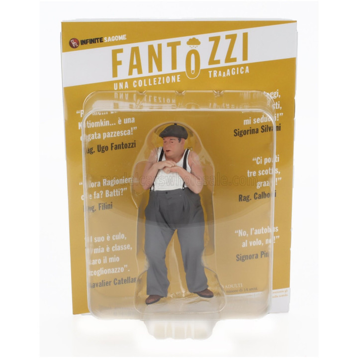 INFINITE STATUE FIGURES RAGIONIERE UGO FANTOZZI - PER ME... LA CORAZZATA KOTIOMKIN... E' UNA CAGATA PAZZESCA! - GREY WHITE 1/18