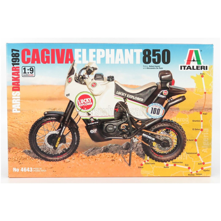 ITALERI CAGIVA ELEPHANT 850 RALLY PARIS-DAKAR 1987 H.AURIOL - A.DE PETRI 1/9