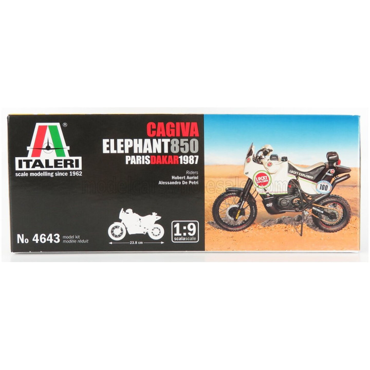 ITALERI CAGIVA ELEPHANT 850 RALLY PARIS-DAKAR 1987 H.AURIOL - A.DE PETRI 1/9