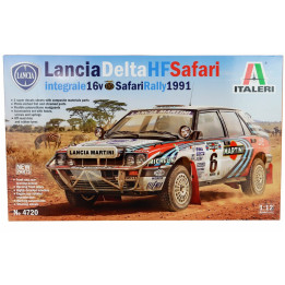 ITALERI LANCIA DELTA INTEGRALE 16V (night version) N 6 WINNER RALLY SAFARI 1991 JUHA KANKKUNEN - JUHA PIIRONEN + N 1 + N 7 1/12