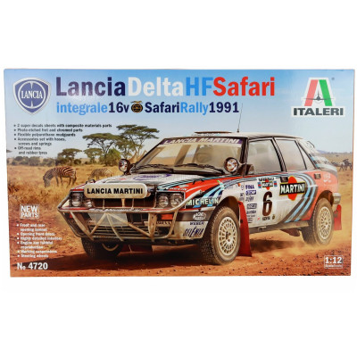 ITALERI LANCIA DELTA INTEGRALE 16V (night version) N 6 WINNER RALLY SAFARI 1991 JUHA KANKKUNEN - JUHA PIIRONEN + N 1 + N 7 1/12