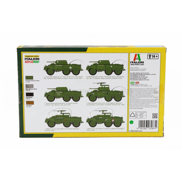 ITALERI TANK M8 GREYHOUND 1945 - M20 ARMORED UTILITY CAR 1/72