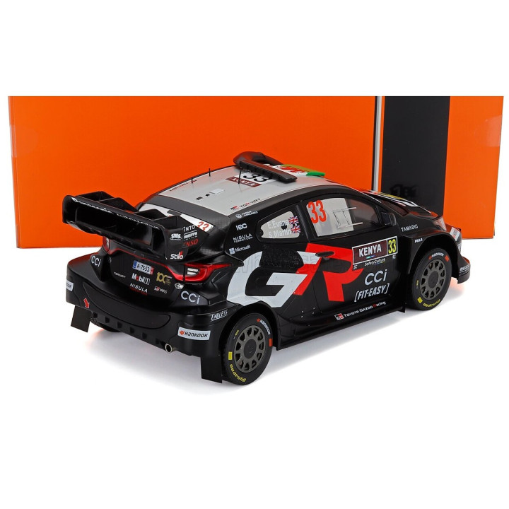 IXO MODELS TOYOTA YARIS GR RALLY1 HYBRID TEAM GAZOO RACING WRT N 33 WINNER RALLY KENYA SAFARI 2025 ELFYN EVANS - SCOTT MARTIN