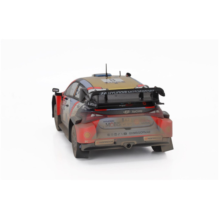IXO MODELS HYUNDAI i20 N RALLY1 TEAM SHELL MOBIS WRT N 8 2nd RALLY KENYA SAFARI 2025 OTT TANAK - MARTIN JARVEOJA - RED WHITE