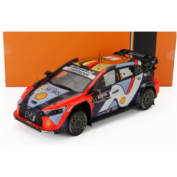 IXO MODELS HYUNDAI i20 N RALLY1 TEAM SHELL MOBIS WRT N 1 3rd RALLY KENYA SAFARI 2025 THIERRY NEUVILLE - MARTIJN WYDAEGHE - RED