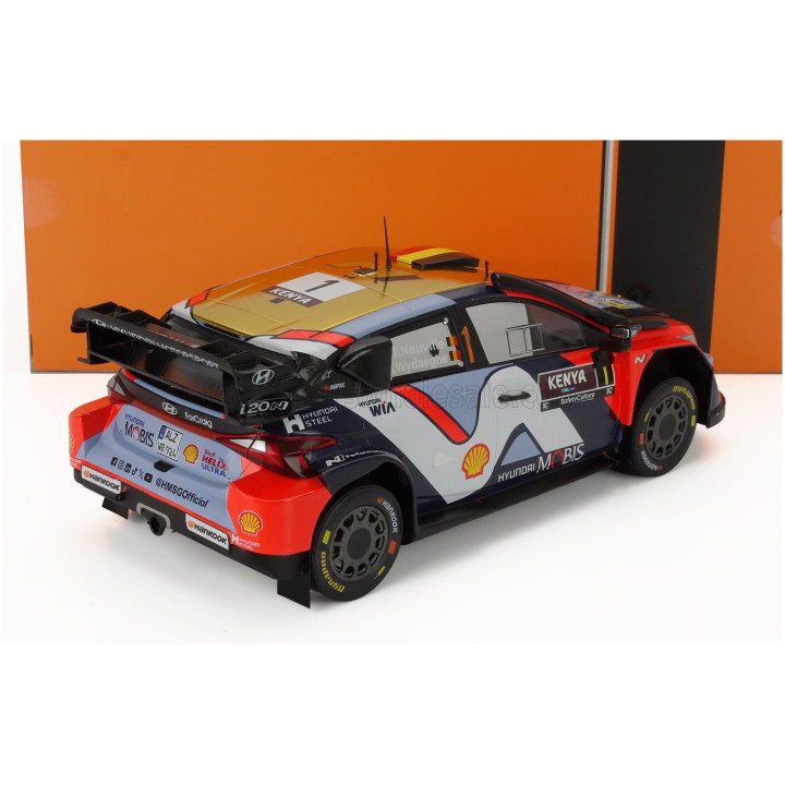 IXO MODELS HYUNDAI i20 N RALLY1 TEAM SHELL MOBIS WRT N 1 3rd RALLY KENYA SAFARI 2025 THIERRY NEUVILLE - MARTIJN WYDAEGHE - RED
