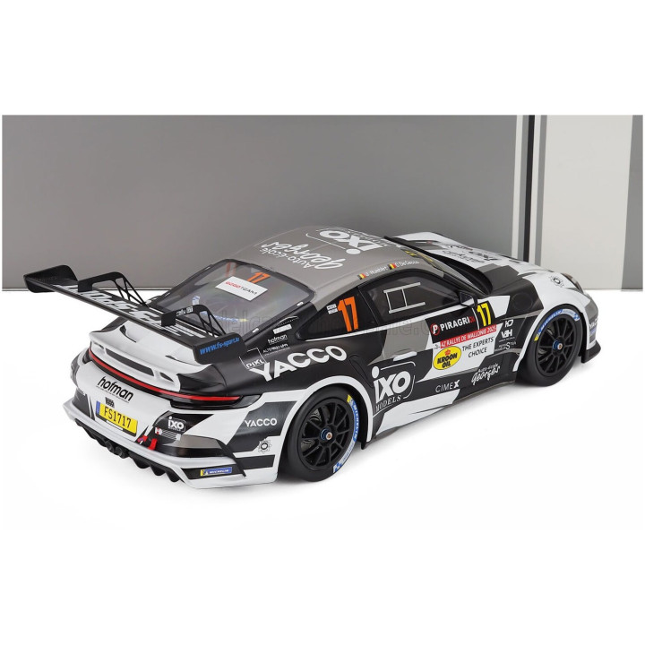 IXO MODELS PORSCHE 911 992 RALLY GT TEAM ECURIE ESBAYE N 17 RALLY WALLONIEN 2025 CEDRIC DE CECCO - JEROME HUMBLET - BLACK WHITE