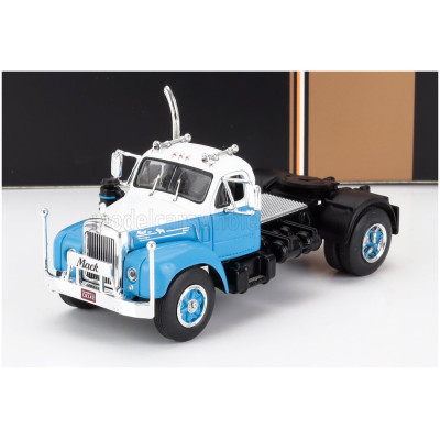 IXO MODELS MACK B 61 TRACTOR TRUCK 2-ASSI - LIGHT BLUE WHITE 1/64
