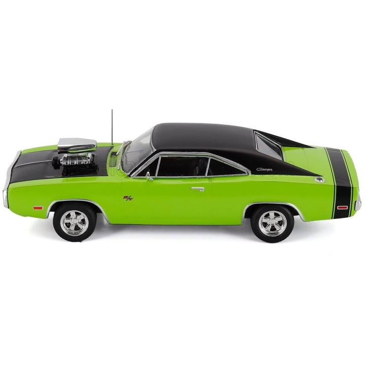 IXO MODELS DODGE CHALLENGER R/T 1970 - LIGHT GREEN BLACK 1/43