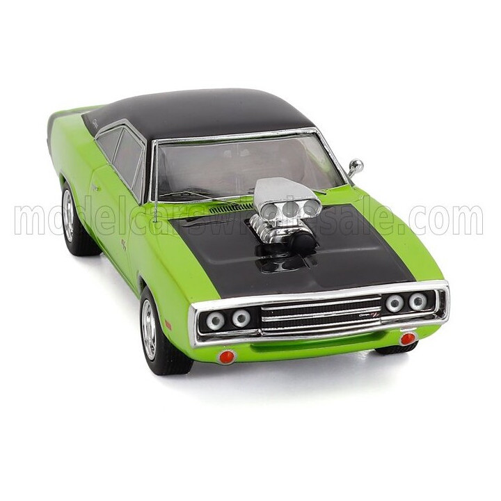 IXO MODELS DODGE CHALLENGER R/T 1970 - LIGHT GREEN BLACK 1/43