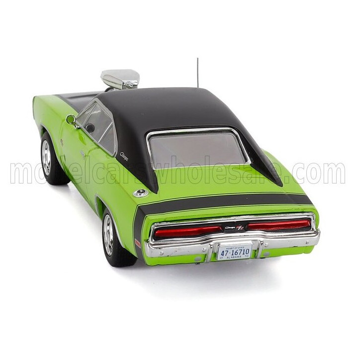 IXO MODELS DODGE CHALLENGER R/T 1970 - LIGHT GREEN BLACK 1/43