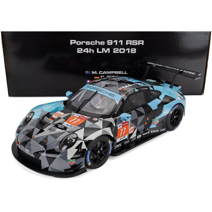 IXO MODELS PORSCHE 911 991 RSR TEAM DEMPSEY PROTON RACING N 77 WINNER LMGTE AM 24h LE MANS 2018 MATT CAMPBELL - CHRISTIAN RIED