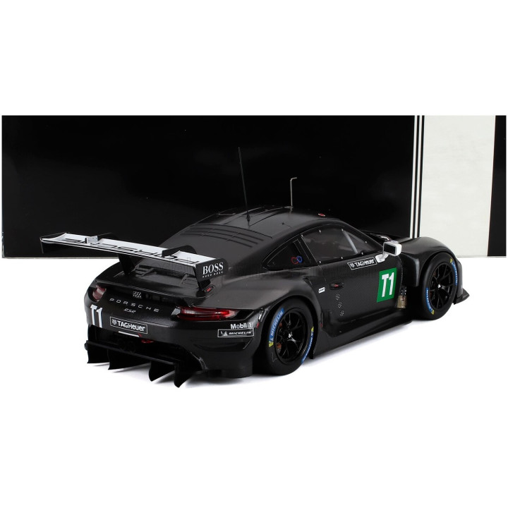 IXO MODELS PORSCHE 911 991-2 RSR 4.2L N T1 COUPE TEST CAR 2023 - BLACK 1/18