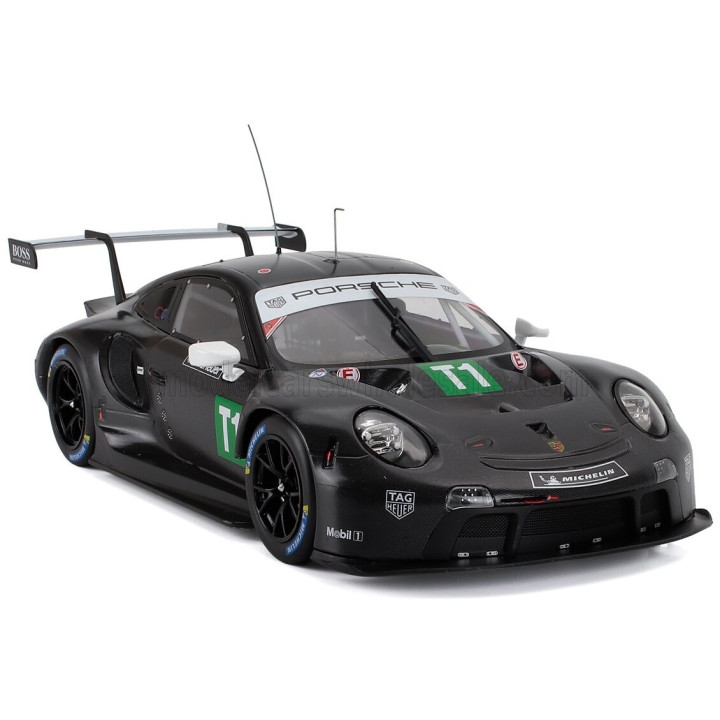 IXO MODELS PORSCHE 911 991-2 RSR 4.2L N T1 COUPE TEST CAR 2023 - BLACK 1/18