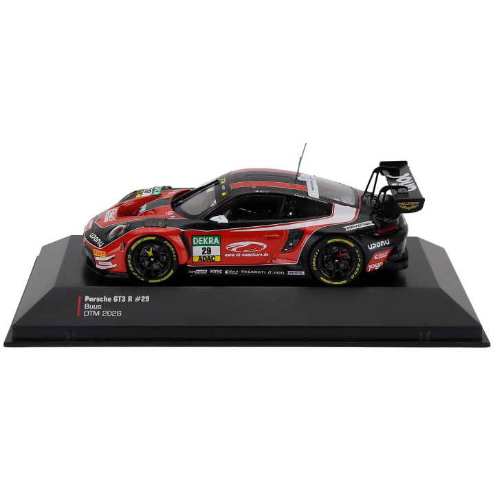 IXO MODELS PORSCHE 911 992 GT3 R TEAM LAND MOTORSPORT N 29 DTM SEASON 2026 BASTIAN BUUS - RED BLACK 1/43