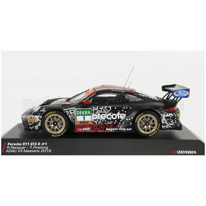 IXO MODELS PORSCHE 911 991-2 GT3-R TEAM PRECOTE HERBERTH MOTORSPORT N 1 ADAC GT MASTERS 2019 R.RENAUER - T.PREINING - BLACK 1/43