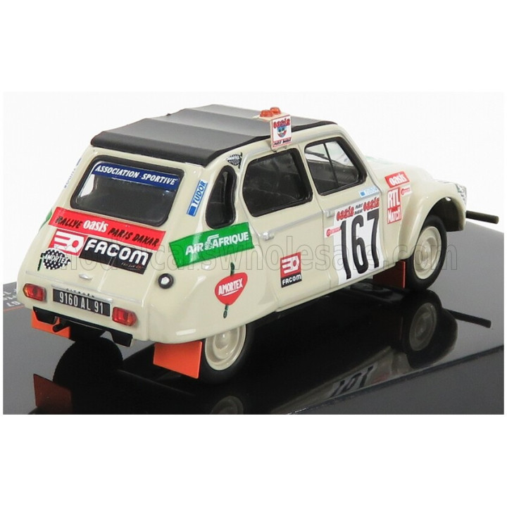 IXO MODELS CITROEN DYANE CABRIOLET CLOSED ROOF N 167 RALLY PARIS DAKAR 1979 C.SANDRON - P.ALBERTO - SAND BLACK 1/43