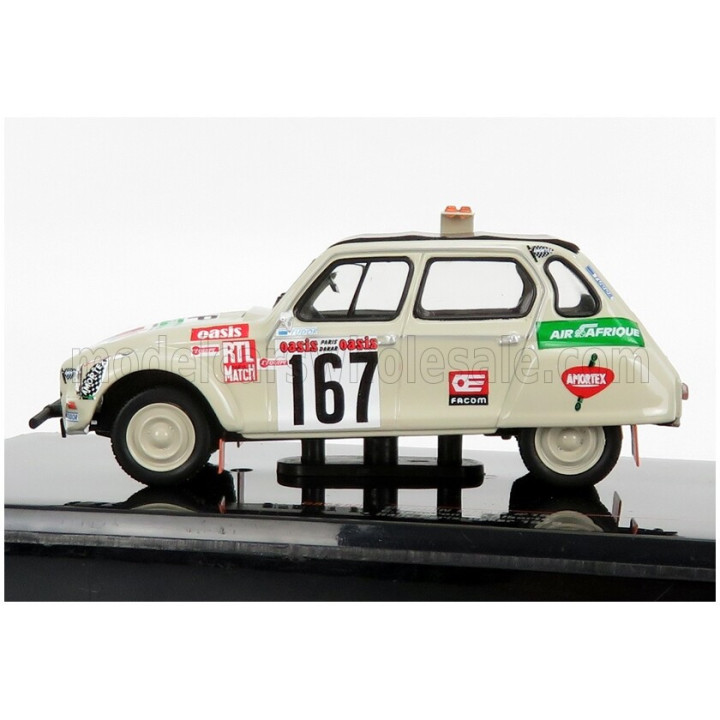IXO MODELS CITROEN DYANE CABRIOLET CLOSED ROOF N 167 RALLY PARIS DAKAR 1979 C.SANDRON - P.ALBERTO - SAND BLACK 1/43