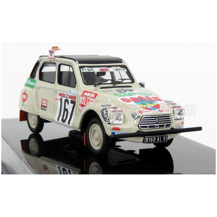 IXO MODELS CITROEN DYANE CABRIOLET CLOSED ROOF N 167 RALLY PARIS DAKAR 1979 C.SANDRON - P.ALBERTO - SAND BLACK 1/43