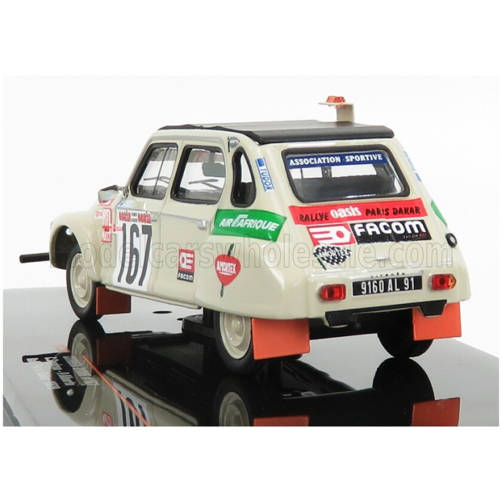 IXO MODELS CITROEN DYANE CABRIOLET CLOSED ROOF N 167 RALLY PARIS DAKAR 1979 C.SANDRON - P.ALBERTO - SAND BLACK 1/43