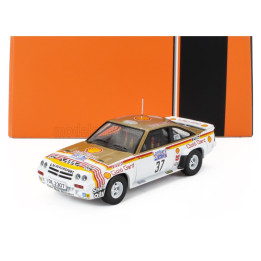 IXO MODELS OPEL MANTA 400 TEAM GM DEALER SPORT N 37 RALLY RAC LOMBARD 1984 BERTIE FISHER - AUSTIN FRAZER - WHITE RED YELLOW 1/43